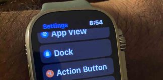 Action Button Settings on Apple Watch Ultra