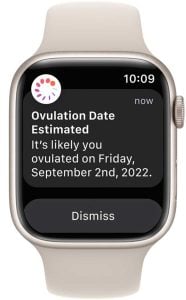 ovulation estimate on Apple Watch