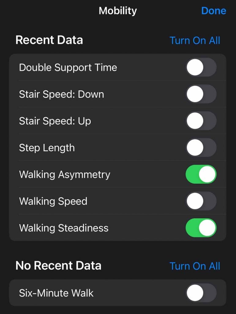 See all data within a health topic when sharing health data with someone in the Apple iPhone Health app