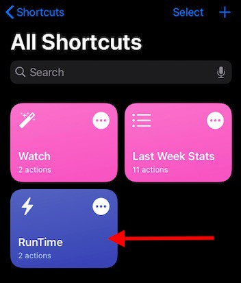 Completing the Apple Watch shortcut for watchOS 7