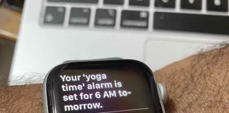 Apple Watch Alarm set using Hey Siri