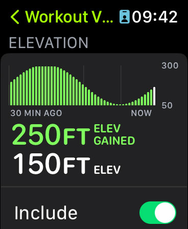 apple watch outdoor cycle exercise minutes