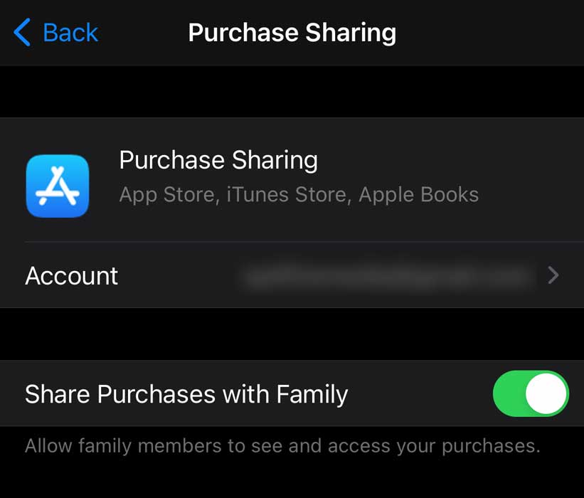 share purchases with family for Apple Family Sharing