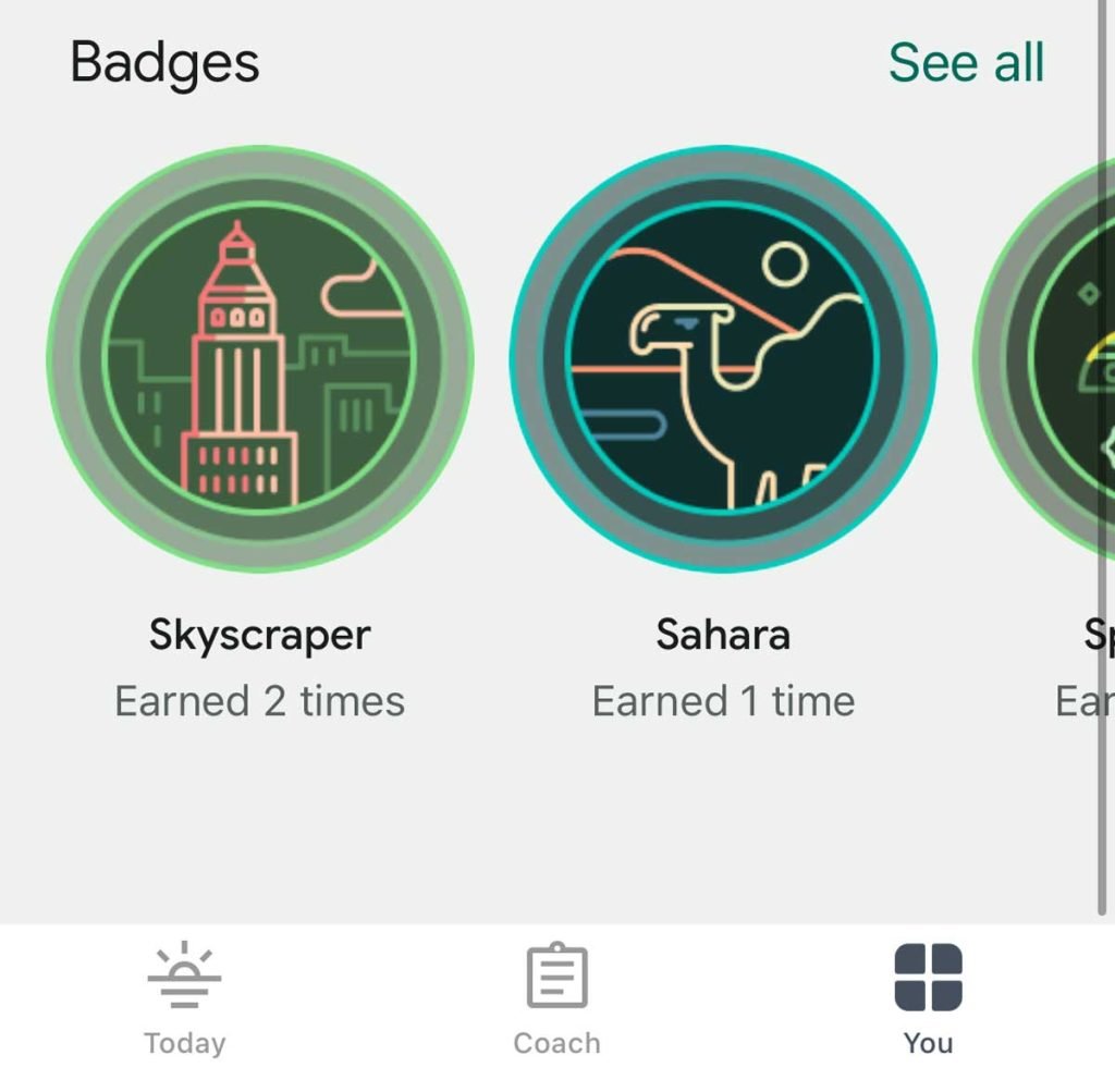 Fitbit app review all your earned and unearned badges