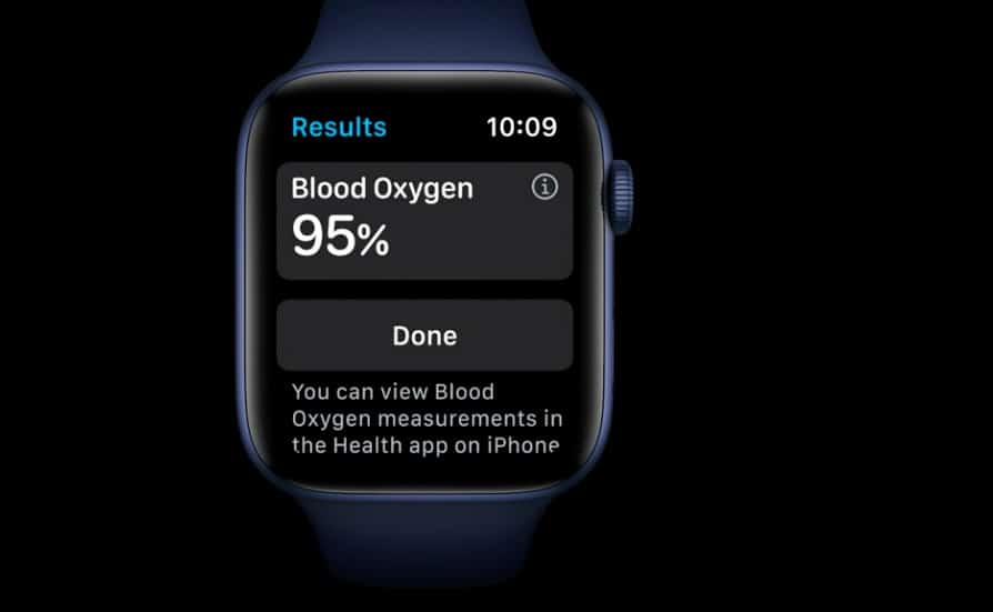 blood oxygen apple watch series 6