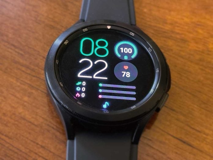 ongoing notification icon at bottom of Samsung Galaxy Watch