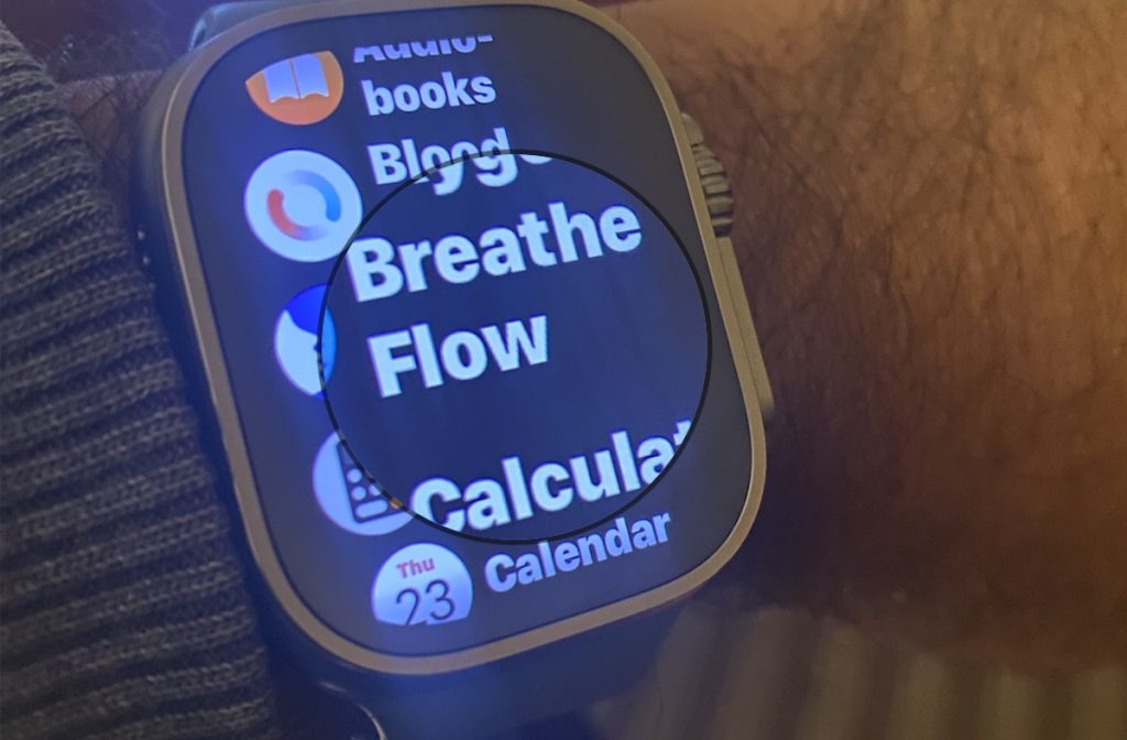 Improve breathing and reduce stress using Breathe Flow app on your