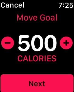 Increase Apple watch move calories