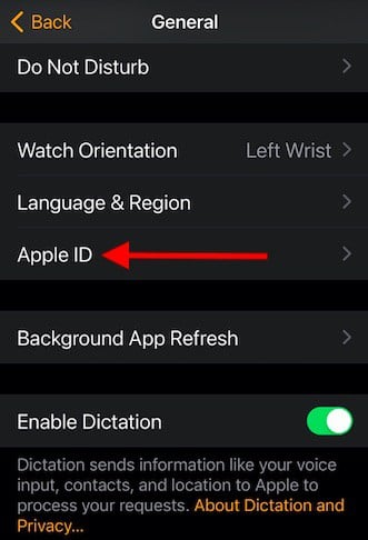 Check Apple Watch Apple ID for accurate calorie info