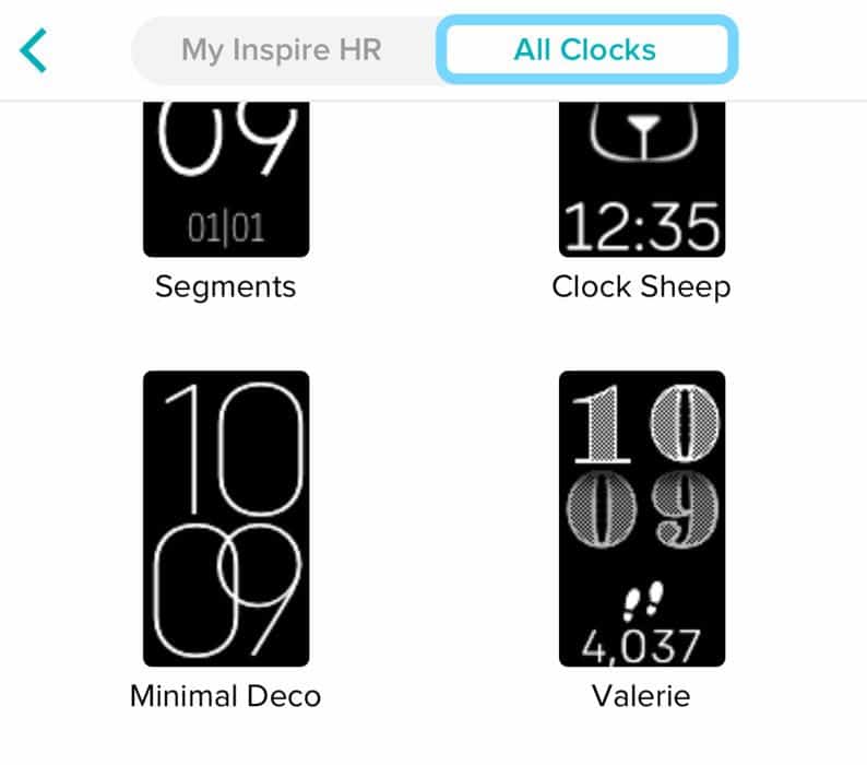 Fitbit tracker choose a new clock face inside the fitbit app