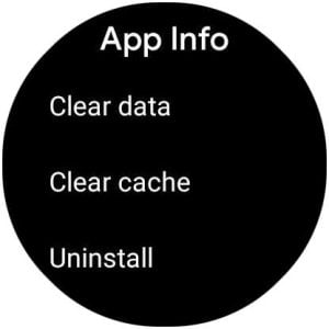 Clear Fossil Smartwatch app cache
