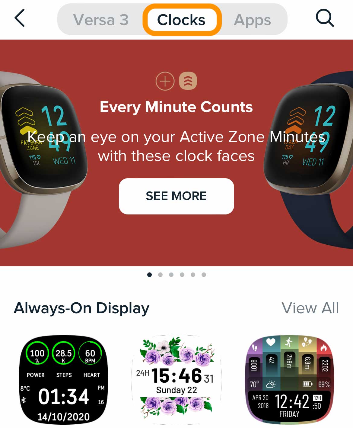 How to change the stats showing on your Fitbit's clock face