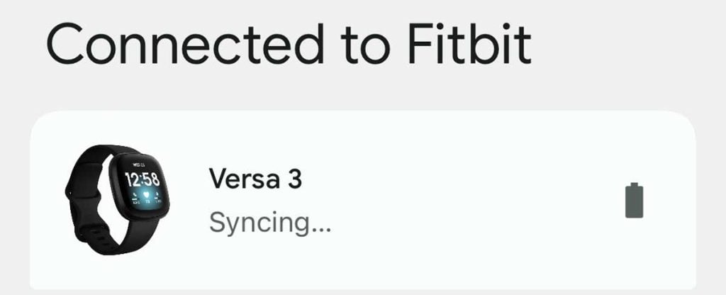 Fitbit app list of connected to Fitbit devices