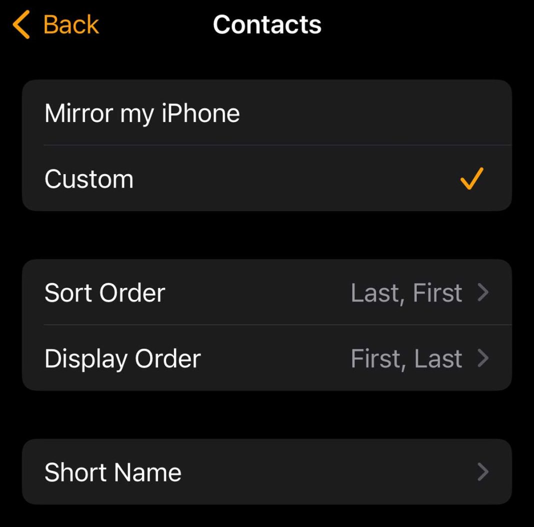 Apple Watch shows contacts phone numbers instead of names? MyHealthyApple