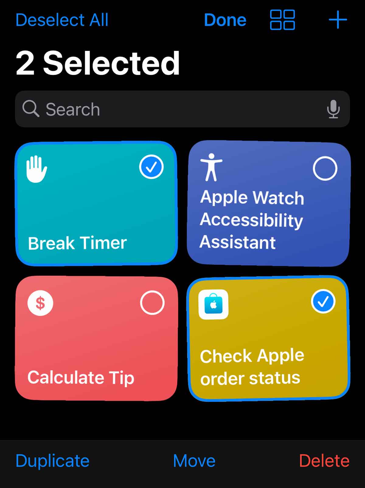 Create your own Apple Watch Shortcuts and pair with your exercise