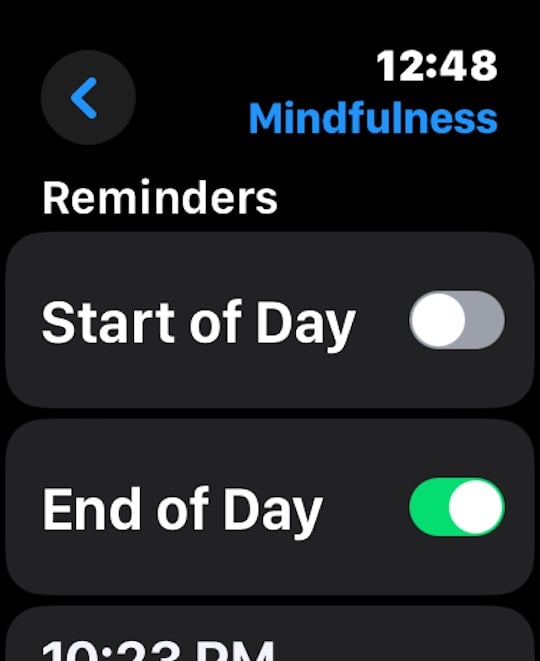 Disable state of Mind reminders to log mood on Apple Watch