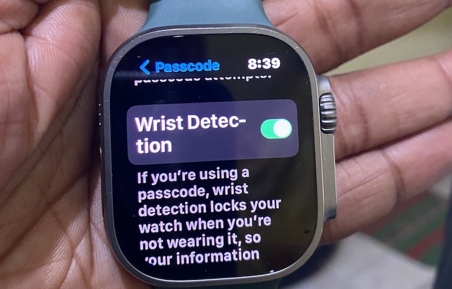 Enable Wrist Detection for temperature tracking on Apple Watch