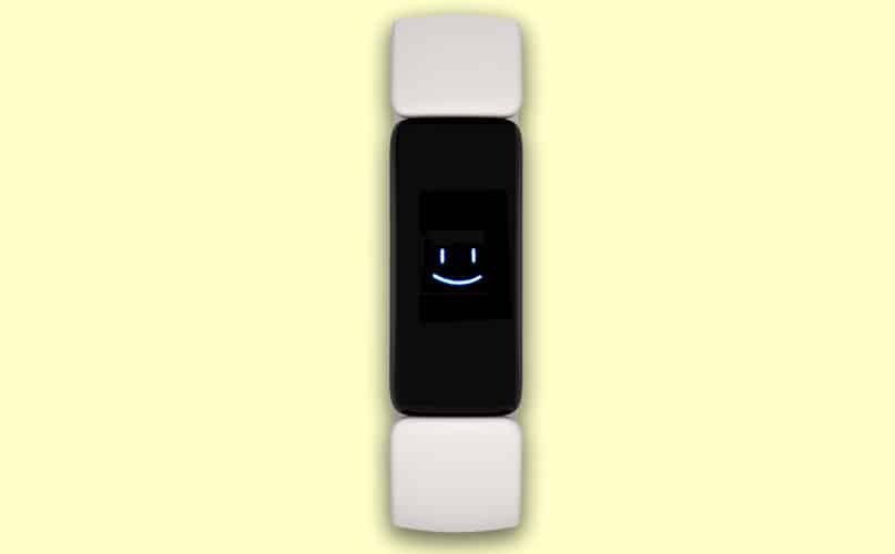 smile icon or smiley face on Fitbit when rebooting