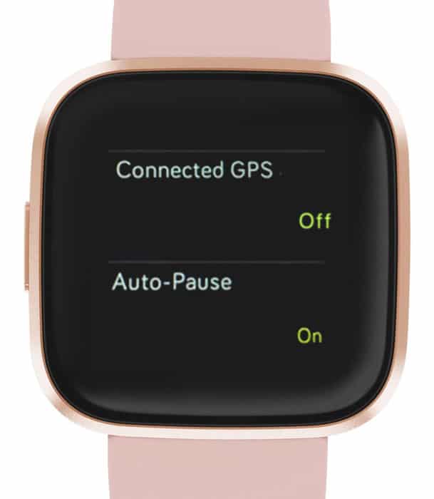 Fitbit connected GPS off