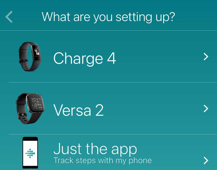 Fitbit app setting up for what Fitbit device or just using the app?