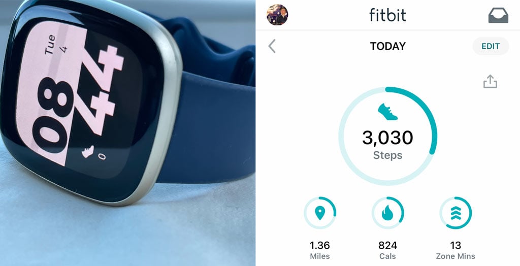 step count is zero on Fitbit while shows step number in the Fitbit app