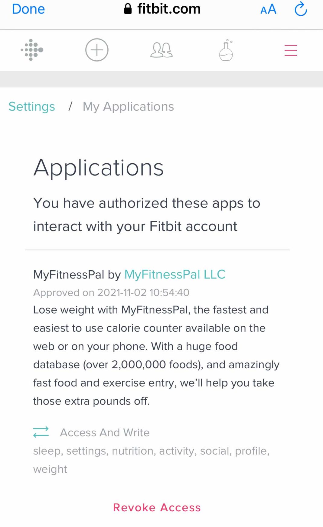 How to connect and sync MyFitnessPal (MFP) with Fitbit MyHealthyApple