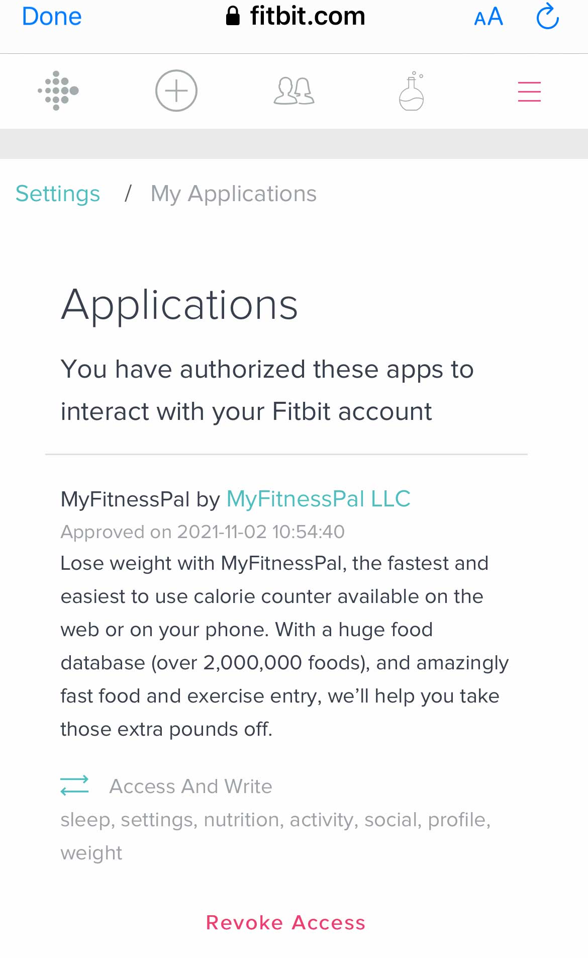 How to connect and sync MyFitnessPal (MFP) with Fitbit MyHealthyApple