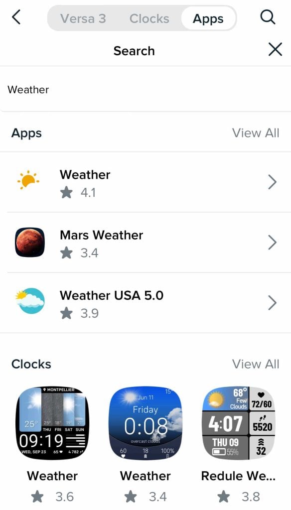 Third party weather apps and clock faces for Fitbit