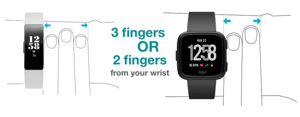 wrist placement for the Fitbit