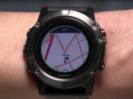 Garmin GPS on watch
