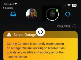 Garin Connect app down and server outages