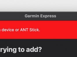 could not find a device in Garmin Express