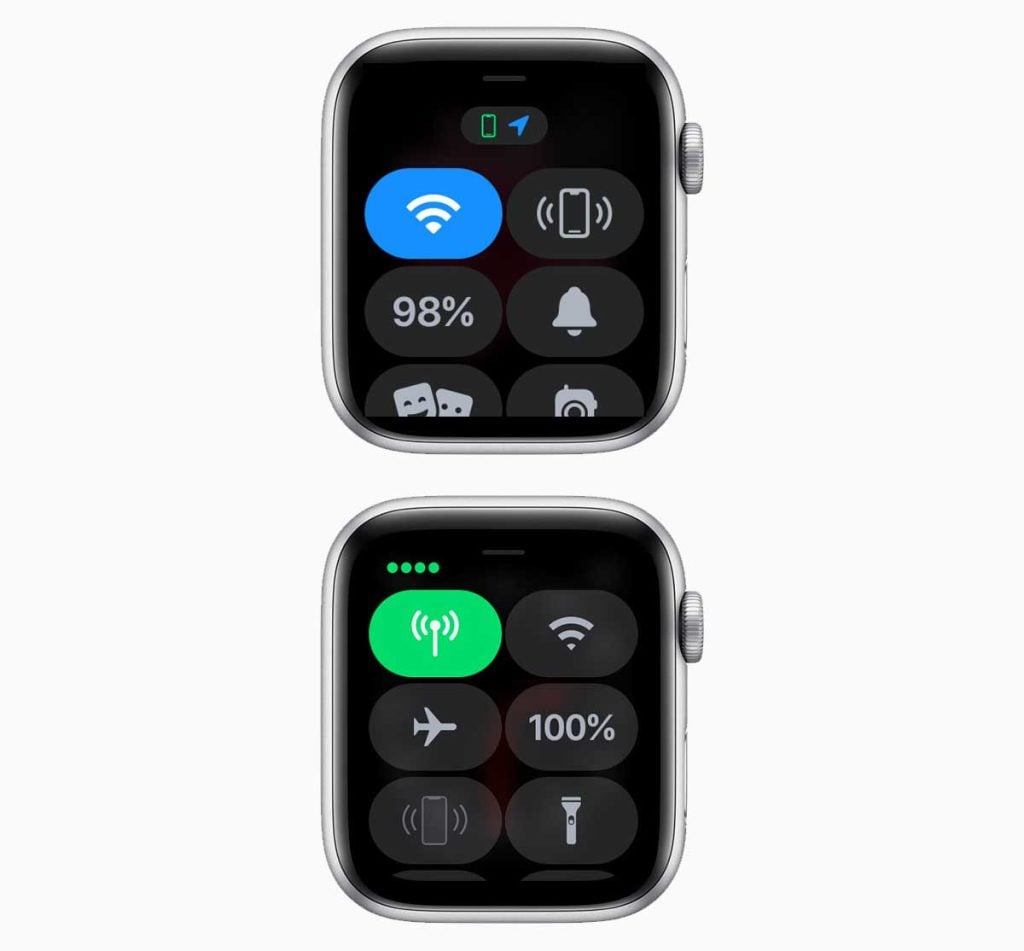 apple watch connection to data via wifi or cellular data or iPhone via Bluetooth