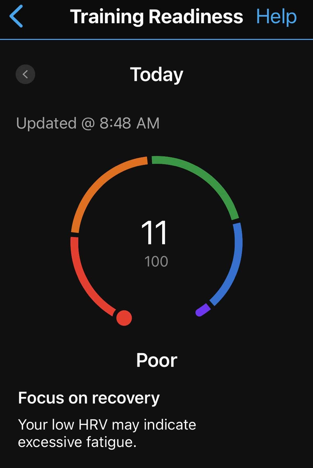 Wear your Garmin when you sleep to get the most accurate stats for