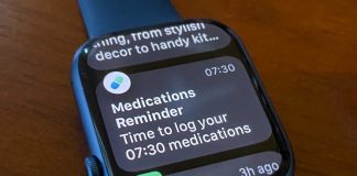 Apple Watch Medications app reminder