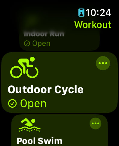 apple watch outdoor cycle exercise minutes