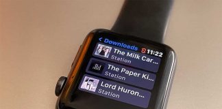 Apple Watch Pandora app playing offline and downloaded music on watch