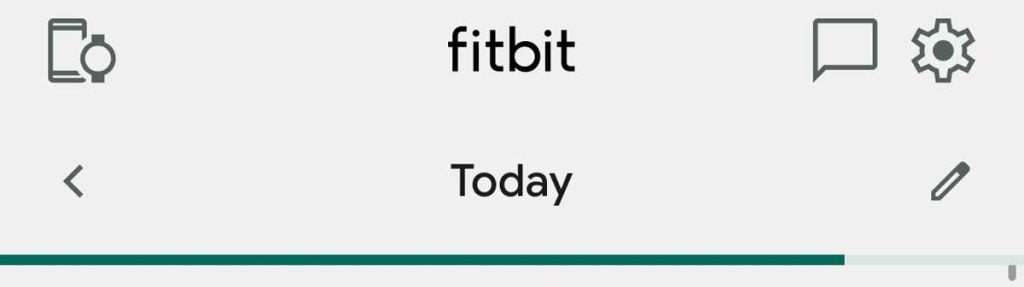 Fitbit app refresh a sync with device via Today tab