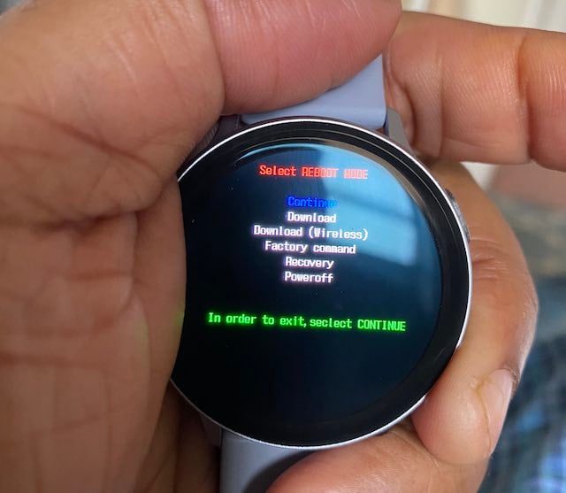 Recovery Mode on Samsung Galaxy Watch