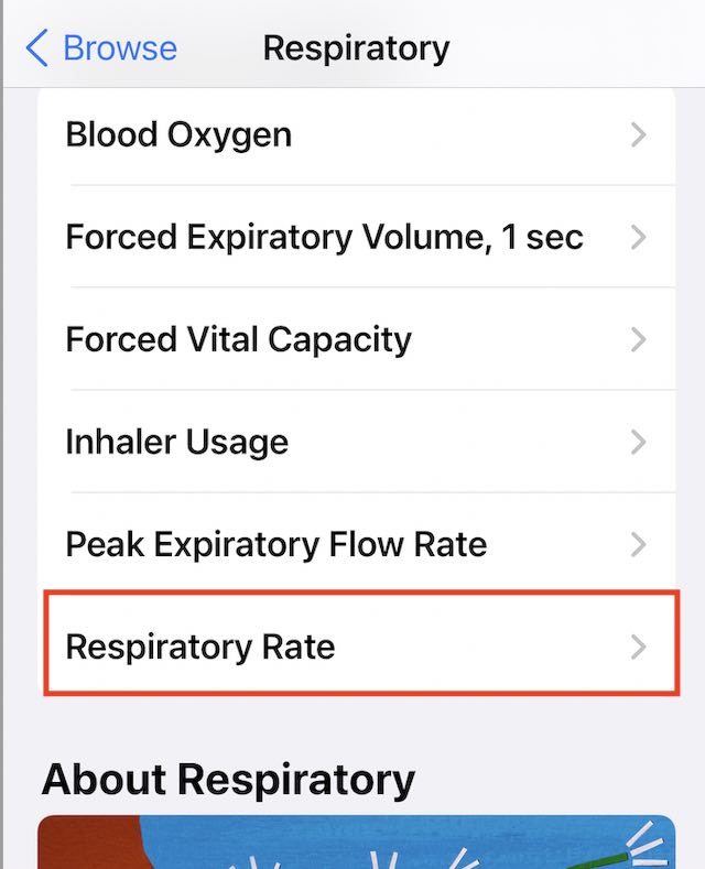 How to setup and check Respiratory rate monitoring on Apple Watch and