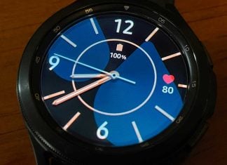 water lock icon on Samsung Watch screen