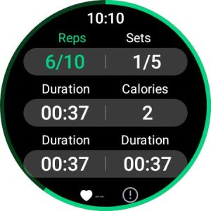 Counting reps and sets in Samsung Health app on watch