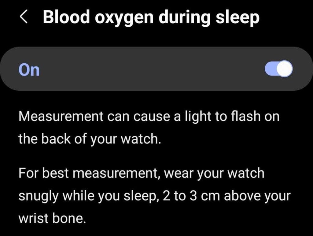 Monitor blood oxygen during sleep in Samsung Health app with the Wearable app and Samsung Galaxy watch