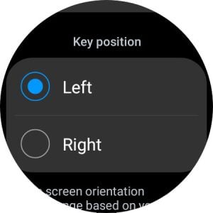 Change side button position on Samsung Watch