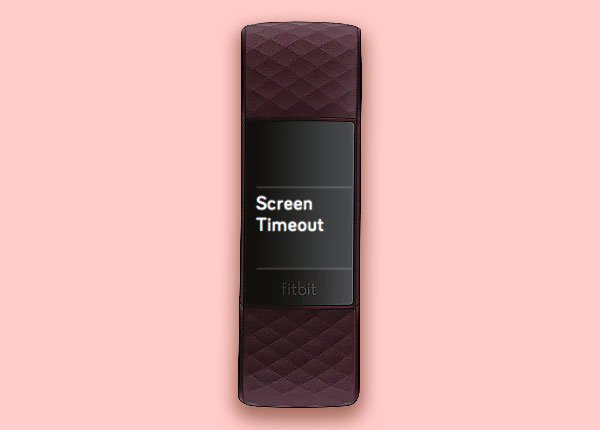 Fitbit Charge 4 screen timeout setting