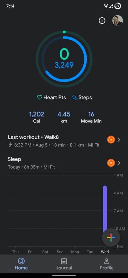 Google fit not tracking activities