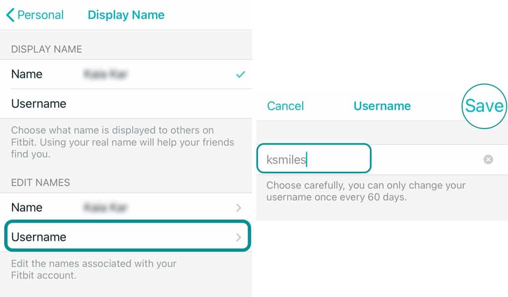 set up a username for your Fitbit account