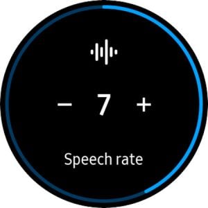 TTS speech rate change on Samsung Galaxy Watch