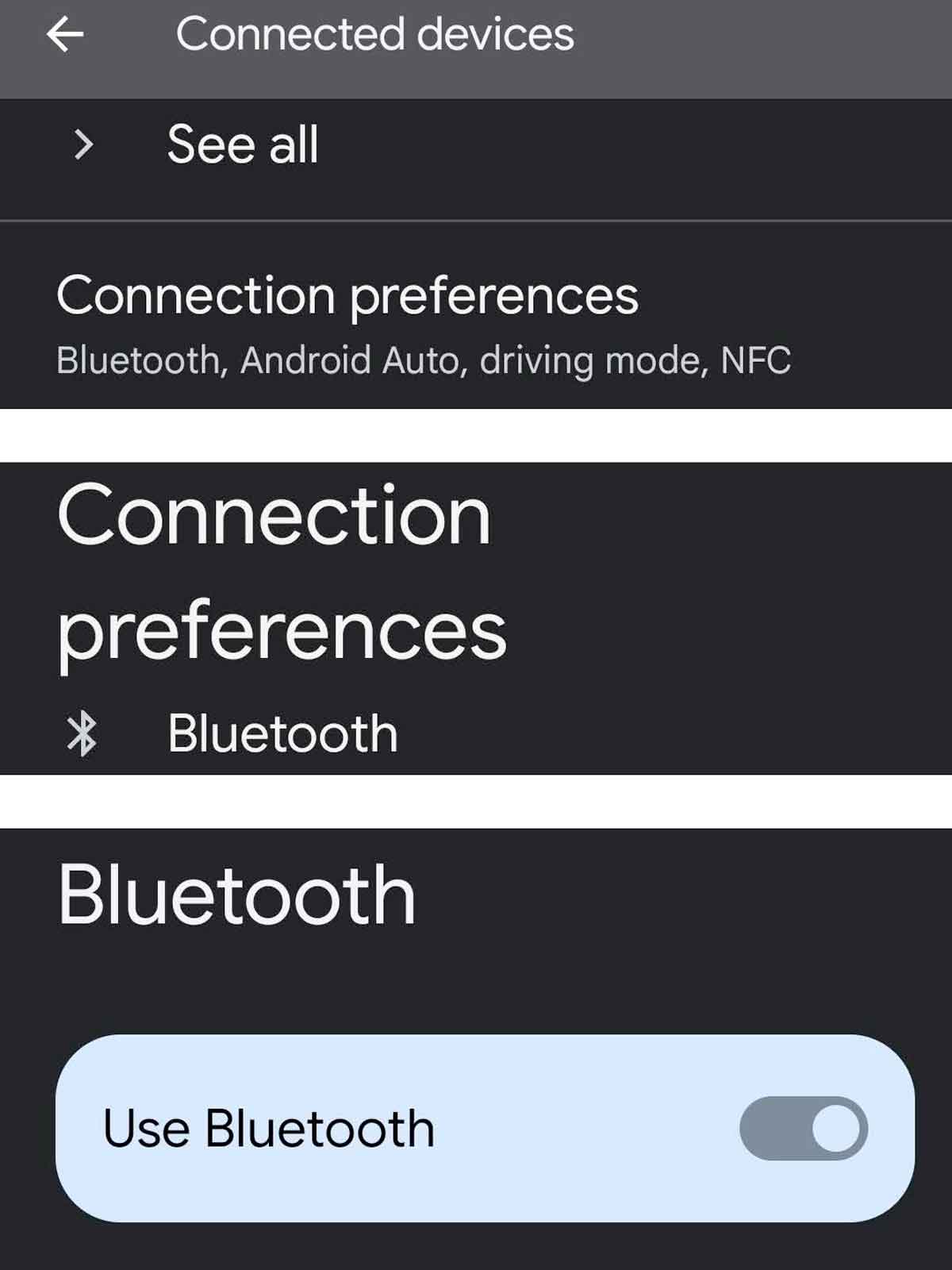 Android toggle Bluetooth settings off and on