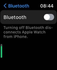 Turn Bluetooth off on Apple Watch